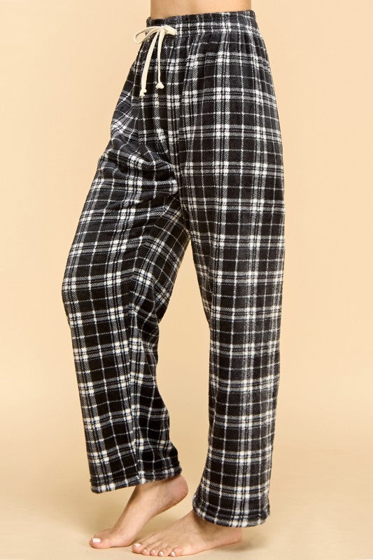 FPD S32 PLAID PRINT DRAWSTRING PAJAMA PANTS