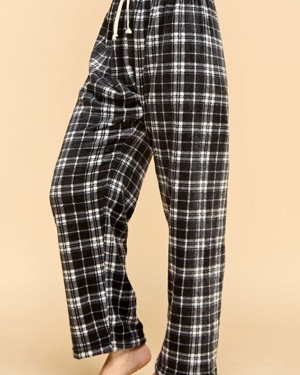 FPD S32 PLAID PRINT DRAWSTRING PAJAMA PANTS