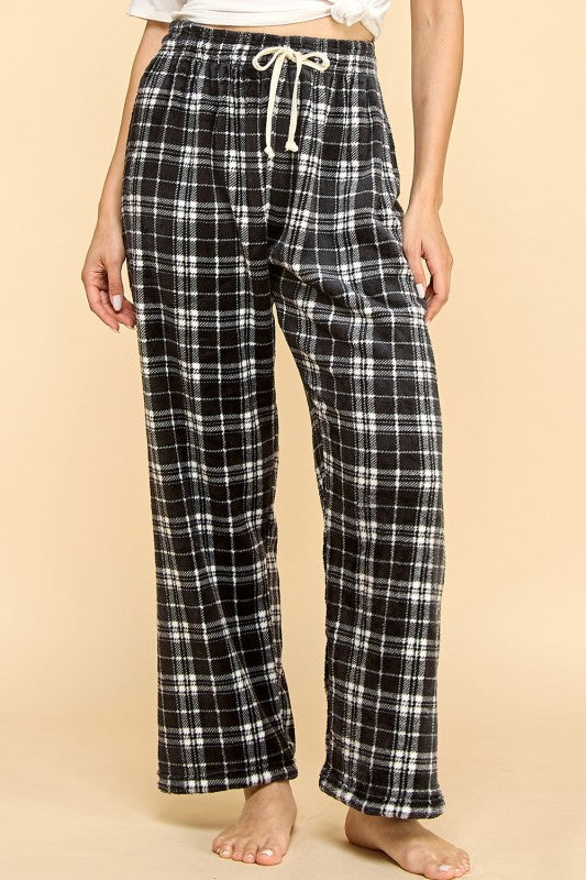FPD S32 PLAID PRINT DRAWSTRING PAJAMA PANTS