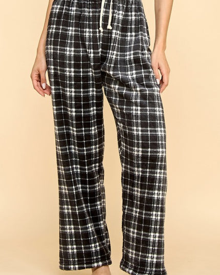 FPD S32 PLAID PRINT DRAWSTRING PAJAMA PANTS