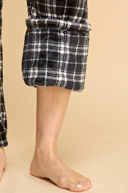 FPD S32 PLAID PRINT DRAWSTRING PAJAMA PANTS