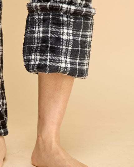 FPD S32 PLAID PRINT DRAWSTRING PAJAMA PANTS