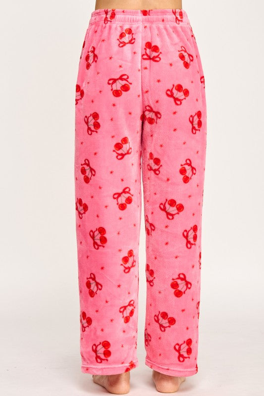 FPD S29 CHERRY PRINT DRAWSTRING PAJAMA PANTS