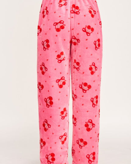 FPD S29 CHERRY PRINT DRAWSTRING PAJAMA PANTS