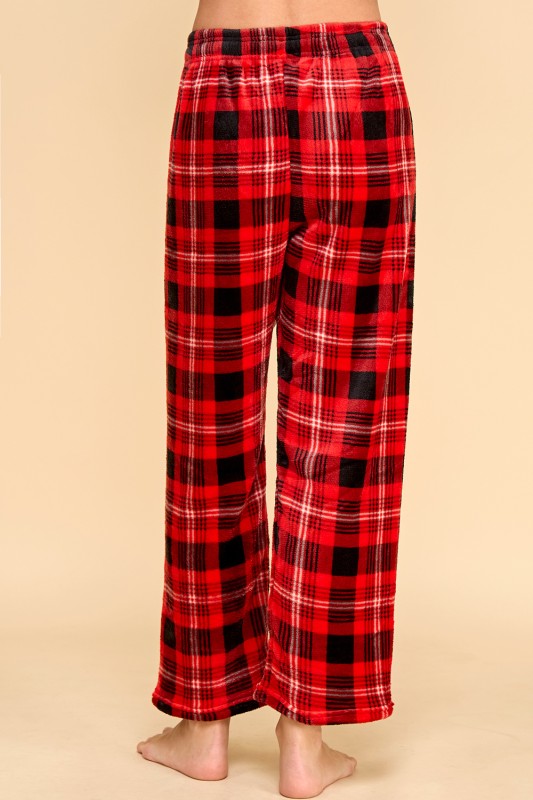 FPD S33 PLAID PRINT DRAWSTRING PAJAMA PANTS