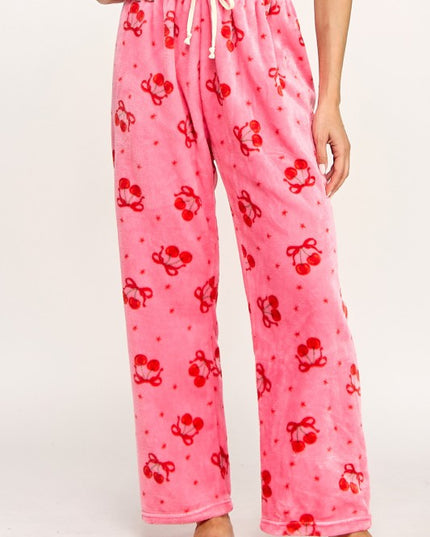 FPD S29 CHERRY PRINT DRAWSTRING PAJAMA PANTS