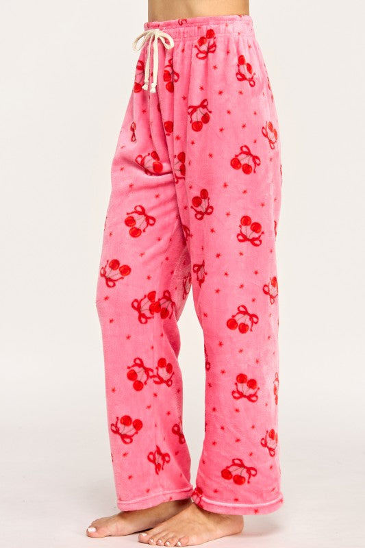FPD S29 CHERRY PRINT DRAWSTRING PAJAMA PANTS
