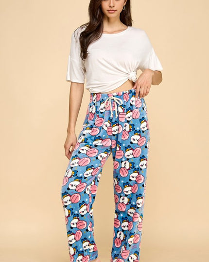 FPD S27 ANIMAL PRINT DRAWSTRING PAJAMA PANTS