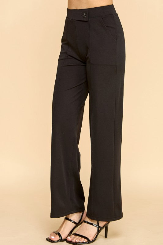 YC37 STRAIGHT LEG PANTS WITH POCKETS