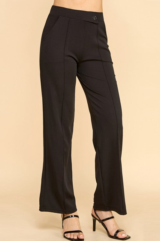 YC37 STRAIGHT LEG PANTS WITH POCKETS