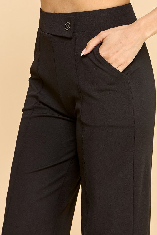 YC37 STRAIGHT LEG PANTS WITH POCKETS