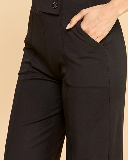 YC37 STRAIGHT LEG PANTS WITH POCKETS