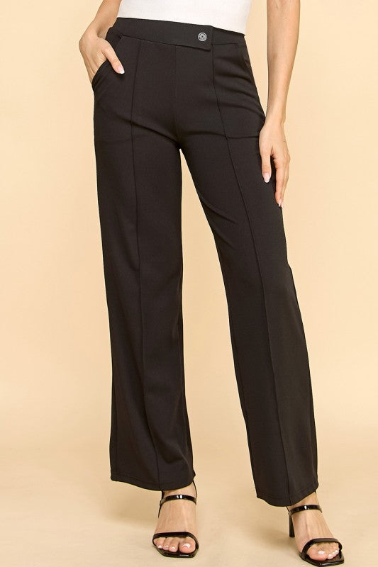 YC37 STRAIGHT LEG PANTS WITH POCKETS