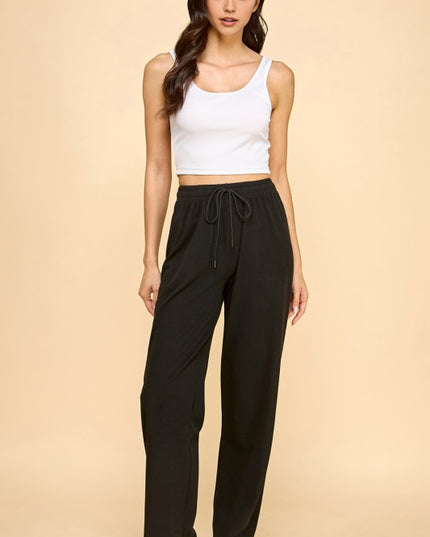 BP001 DRAWSTRING WIDE LEG PANTS
