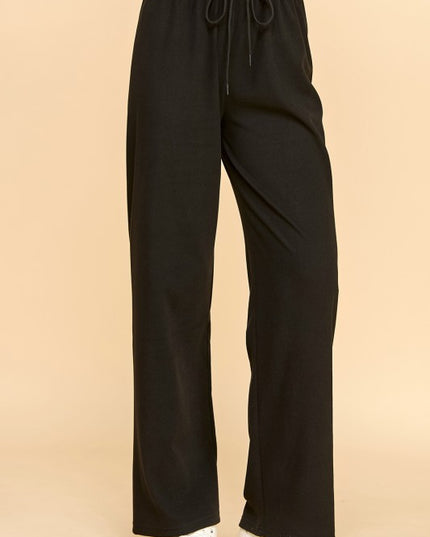 BP001 DRAWSTRING WIDE LEG PANTS