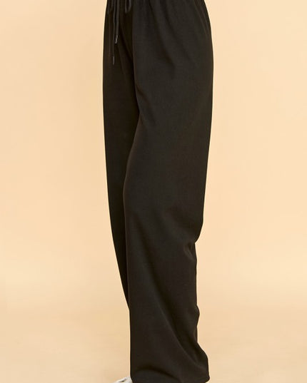 BP001 DRAWSTRING WIDE LEG PANTS