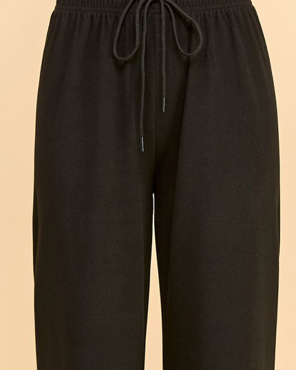 BP001 DRAWSTRING WIDE LEG PANTS