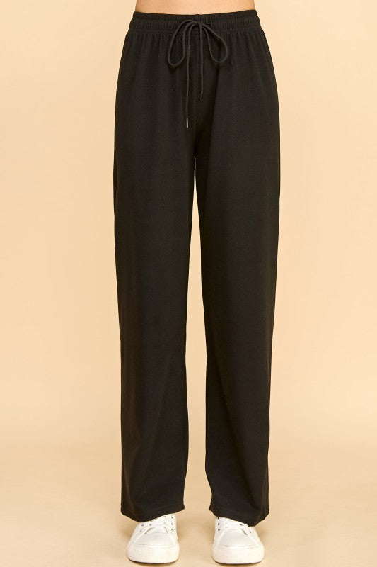 BP001 DRAWSTRING WIDE LEG PANTS