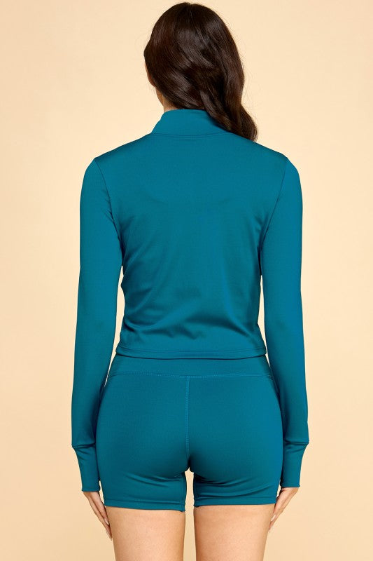 LU305 SOLID YOGA JACKET 2-PIECE SET