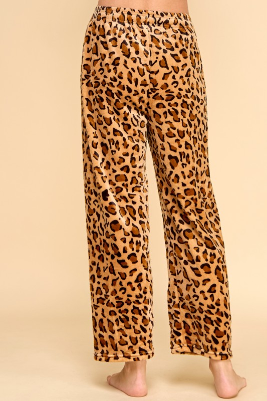 FPD S28 LEOPARD PRINT DRAWSTRING PAJAMA PANTS