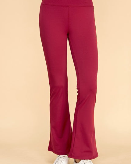 LG57X PLUS SIZE HIGH WAIST YOGA FLARE PANTS