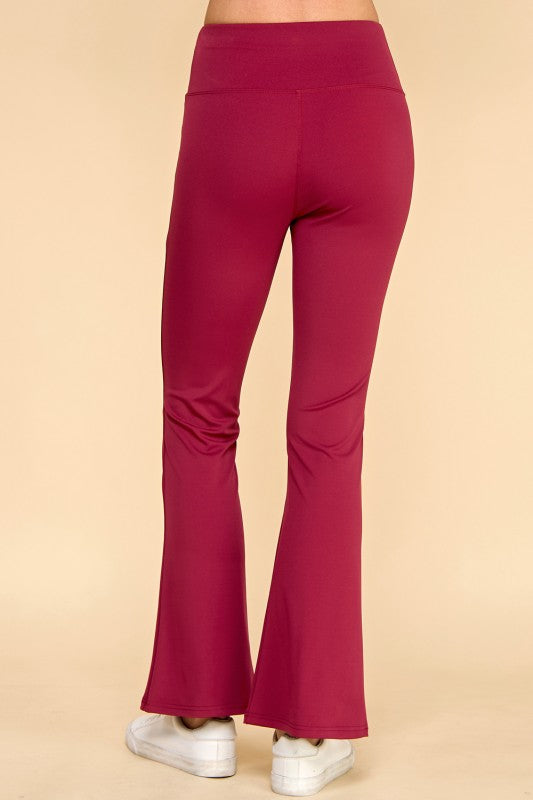 LG57X PLUS SIZE HIGH WAIST YOGA FLARE PANTS