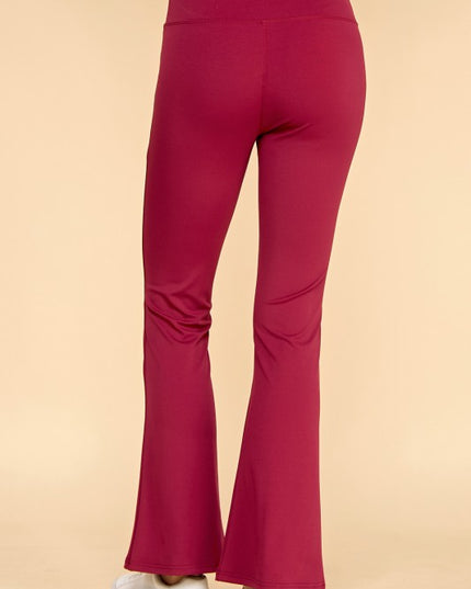 LG57X PLUS SIZE HIGH WAIST YOGA FLARE PANTS