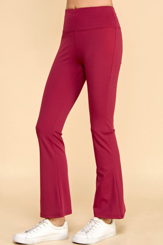 LG57X PLUS SIZE HIGH WAIST YOGA FLARE PANTS