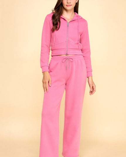 FS519 FRENCH TERRY FLEECE 2-PIECE SET