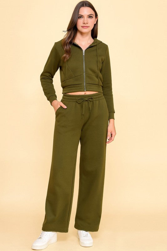 FS519 FRENCH TERRY FLEECE 2-PIECE SET