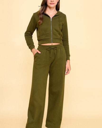 FS519 FRENCH TERRY FLEECE 2-PIECE SET