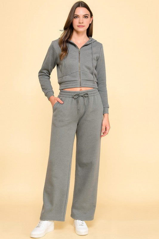 FS519 FRENCH TERRY FLEECE 2-PIECE SET