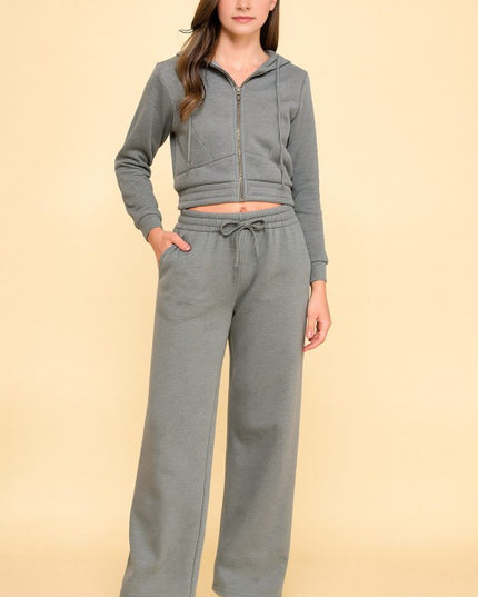 FS519 FRENCH TERRY FLEECE 2-PIECE SET