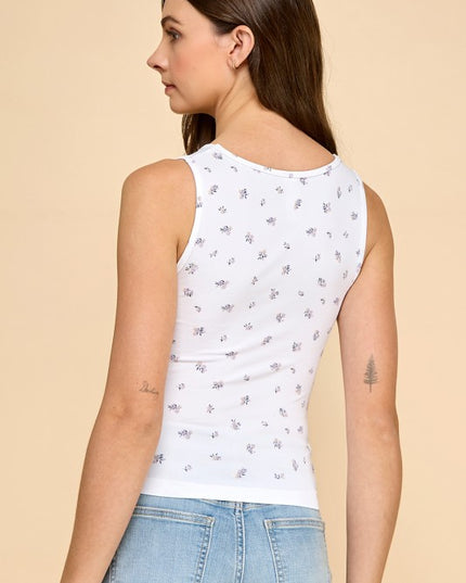 PT52F FLORAL PRINT TANK TOP
