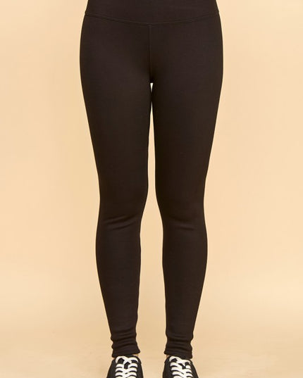 CF101X PLUS SIZE HIGH RISE FUR LINED YOGA LEGGINGS
