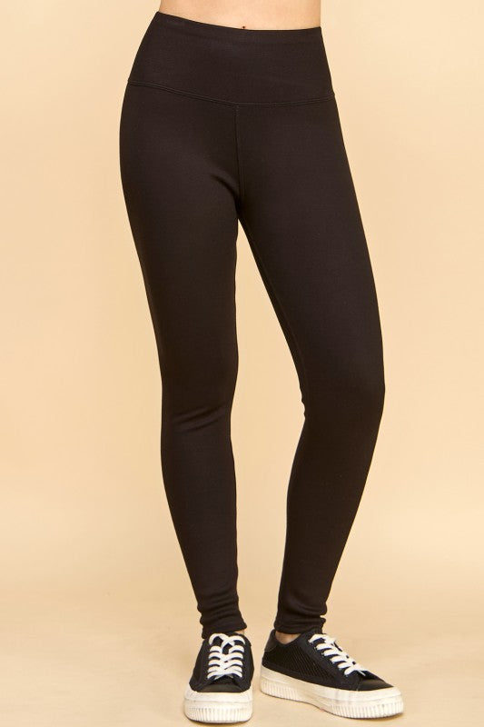 CF101X PLUS SIZE HIGH RISE FUR LINED YOGA LEGGINGS