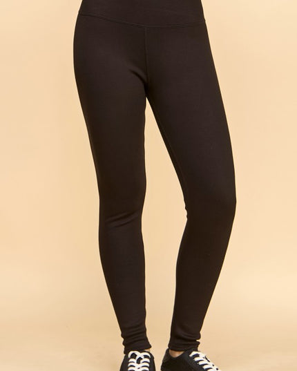 CF101X PLUS SIZE HIGH RISE FUR LINED YOGA LEGGINGS