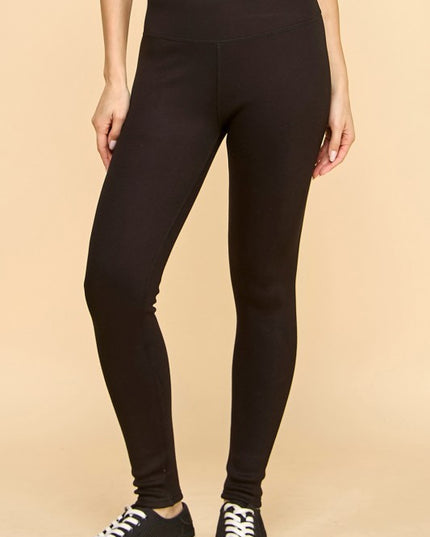 CF101X PLUS SIZE HIGH RISE FUR LINED YOGA LEGGINGS