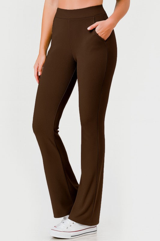 OTT60BX PLUS SIZE OTTOMAN HIGH-RISE FLARE PANTS