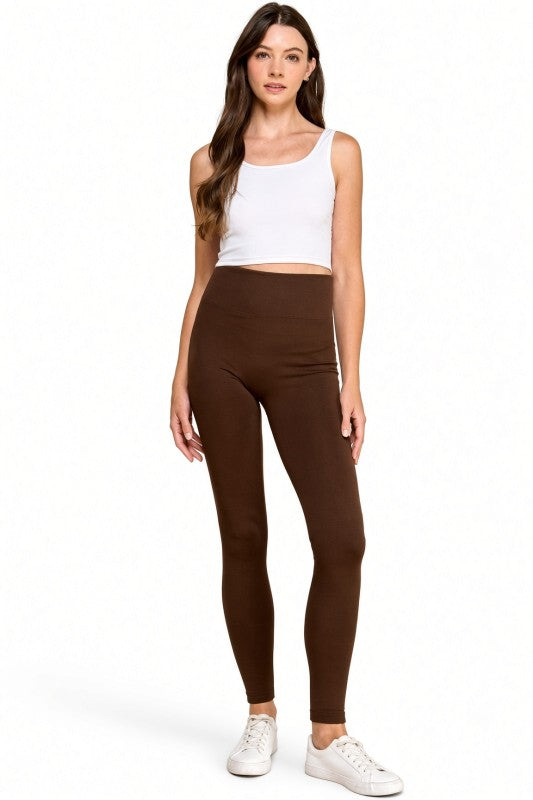 FL9500 Plus Size High Rise Fleece Leggings – Soft Sculpt Fit