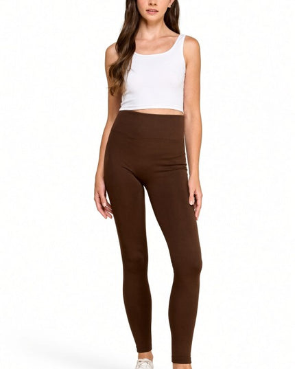FL9500 Plus Size High Rise Fleece Leggings – Soft Sculpt Fit