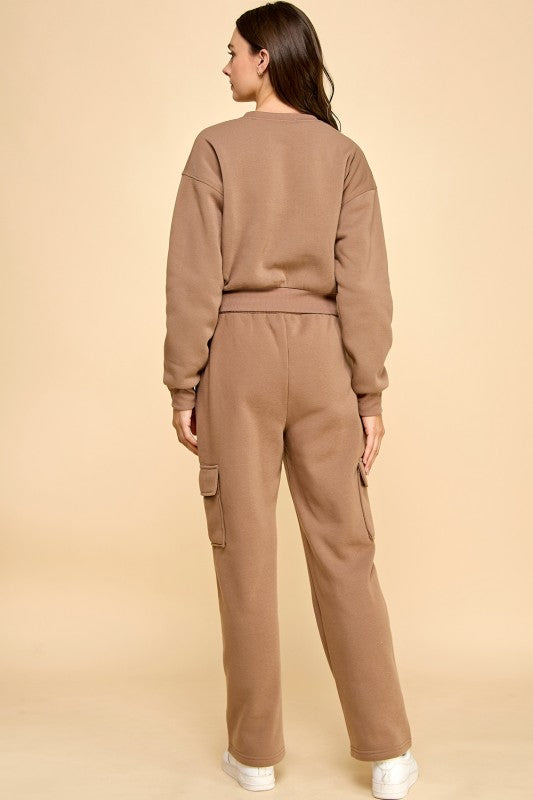 FT263 FPC61 SET FRENCH TERRY FLEECE SWEATSHIRTS & CARGO SETS