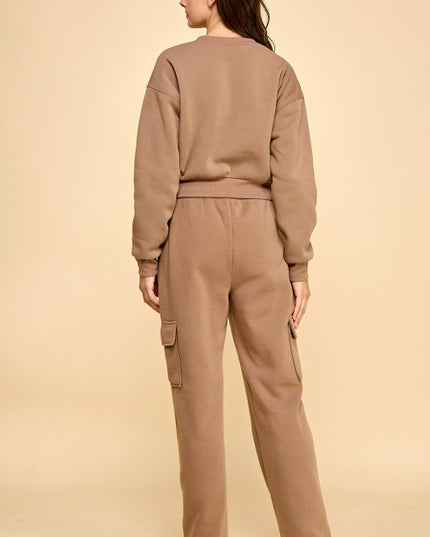 FT263 FPC61 SET FRENCH TERRY FLEECE SWEATSHIRTS & CARGO SETS