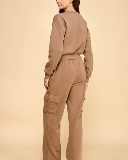 FT263 FPC61 SET FRENCH TERRY FLEECE SWEATSHIRTS & CARGO SETS