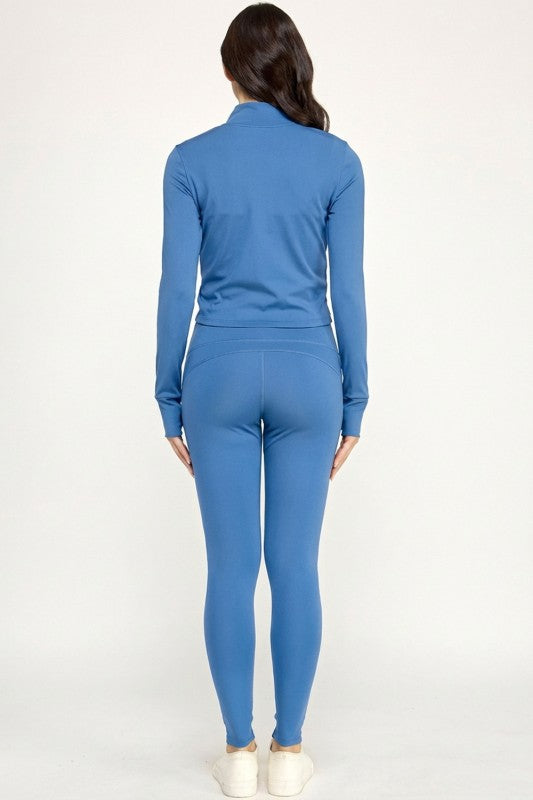LU300 SOLID YOGA JACKET 2-PIECE SET
