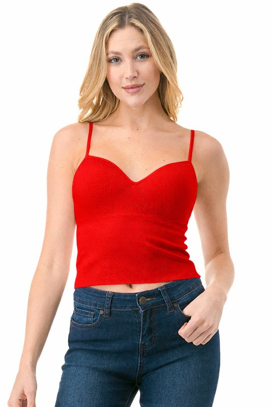 NT40 SOLID RIB BRA CUP CAMI TOP