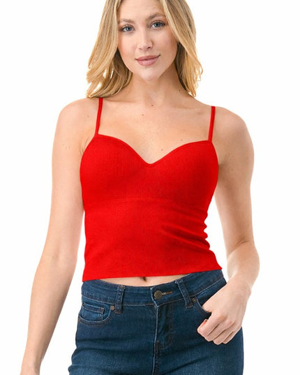 NT40 SOLID RIB BRA CUP CAMI TOP