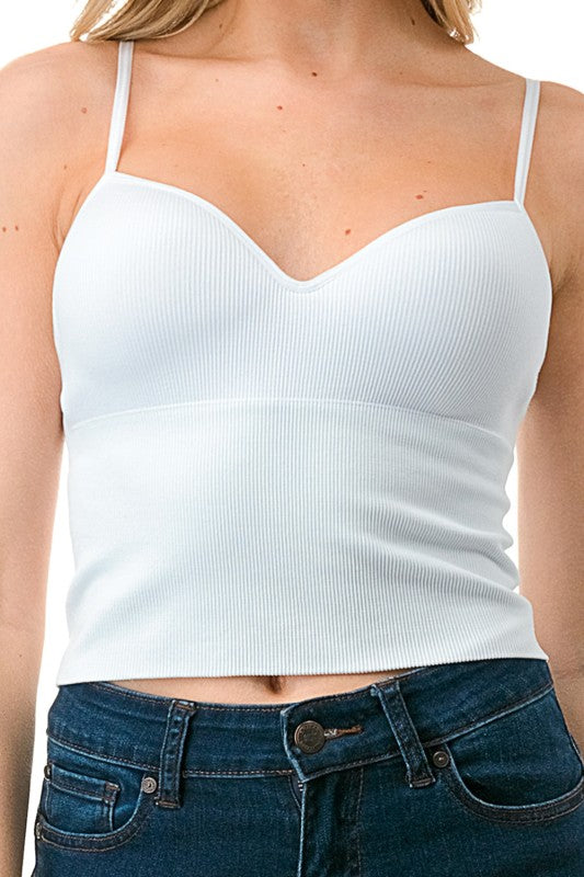 NT40 SOLID RIB BRA CUP CAMI TOP