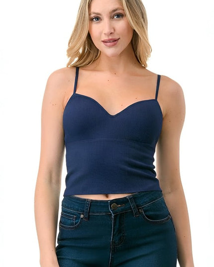 NT40 SOLID RIB BRA CUP CAMI TOP