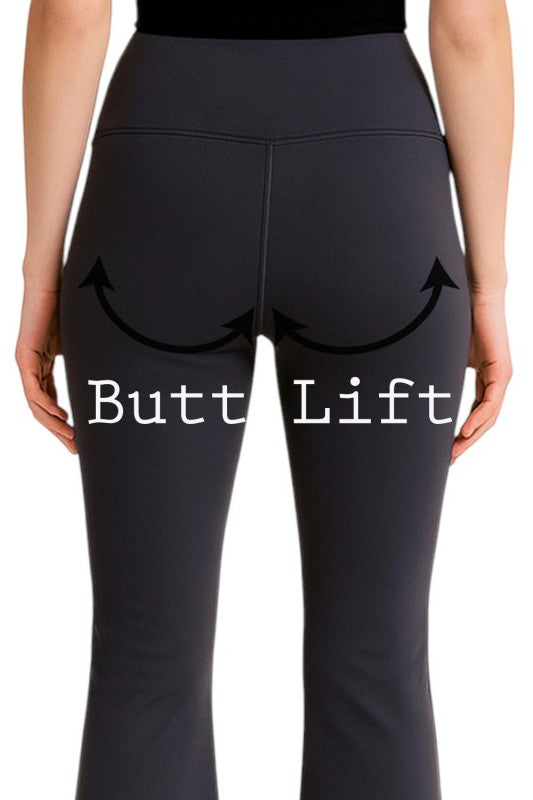 BLL02X Plus Size Active High-Rise Butt Lift Flare Yoga Pants – Sculpt Fit